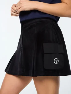Adele Velour Skirt- Black Beauty