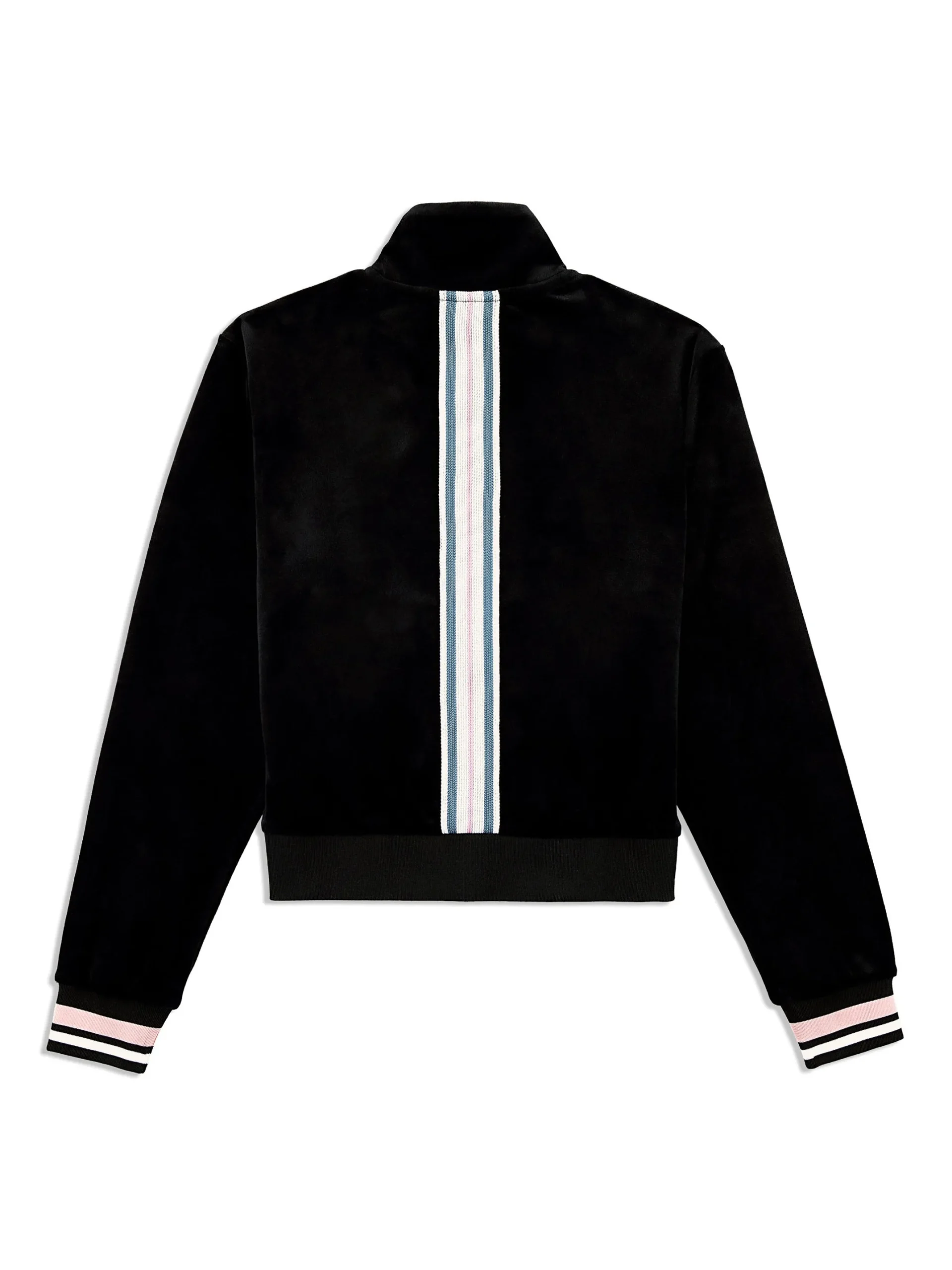 Adele Velour Track Jacket- Black Beauty