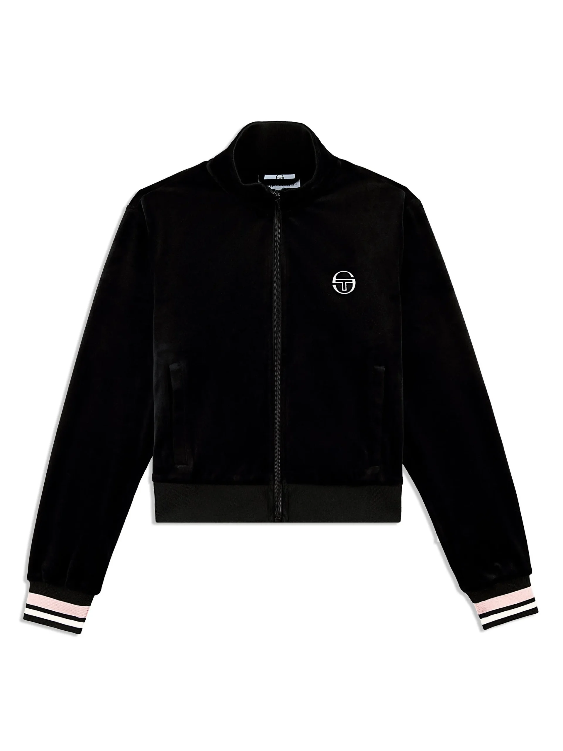 Adele Velour Track Jacket- Black Beauty