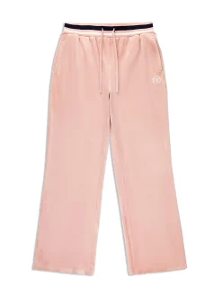 Adele Velour Track Pant- Pale Mauve