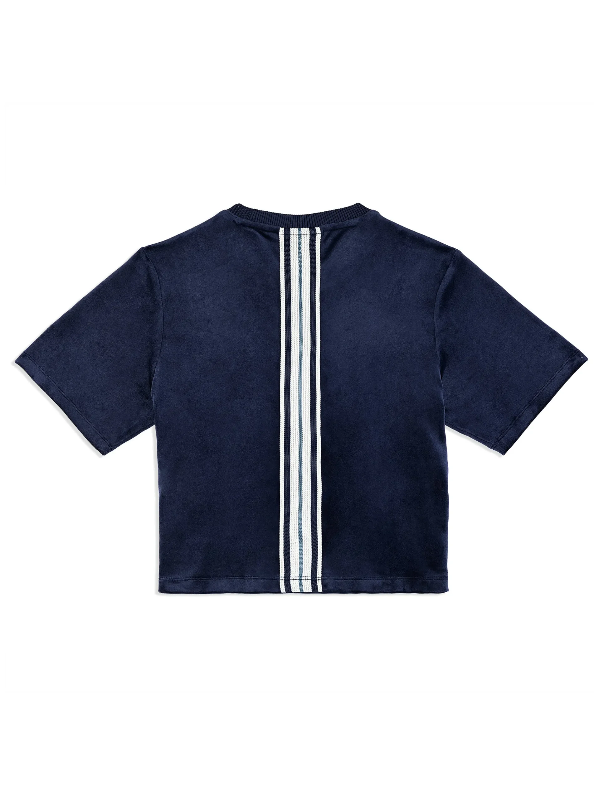 Adele Velour T-Shirt- Maritime Blue