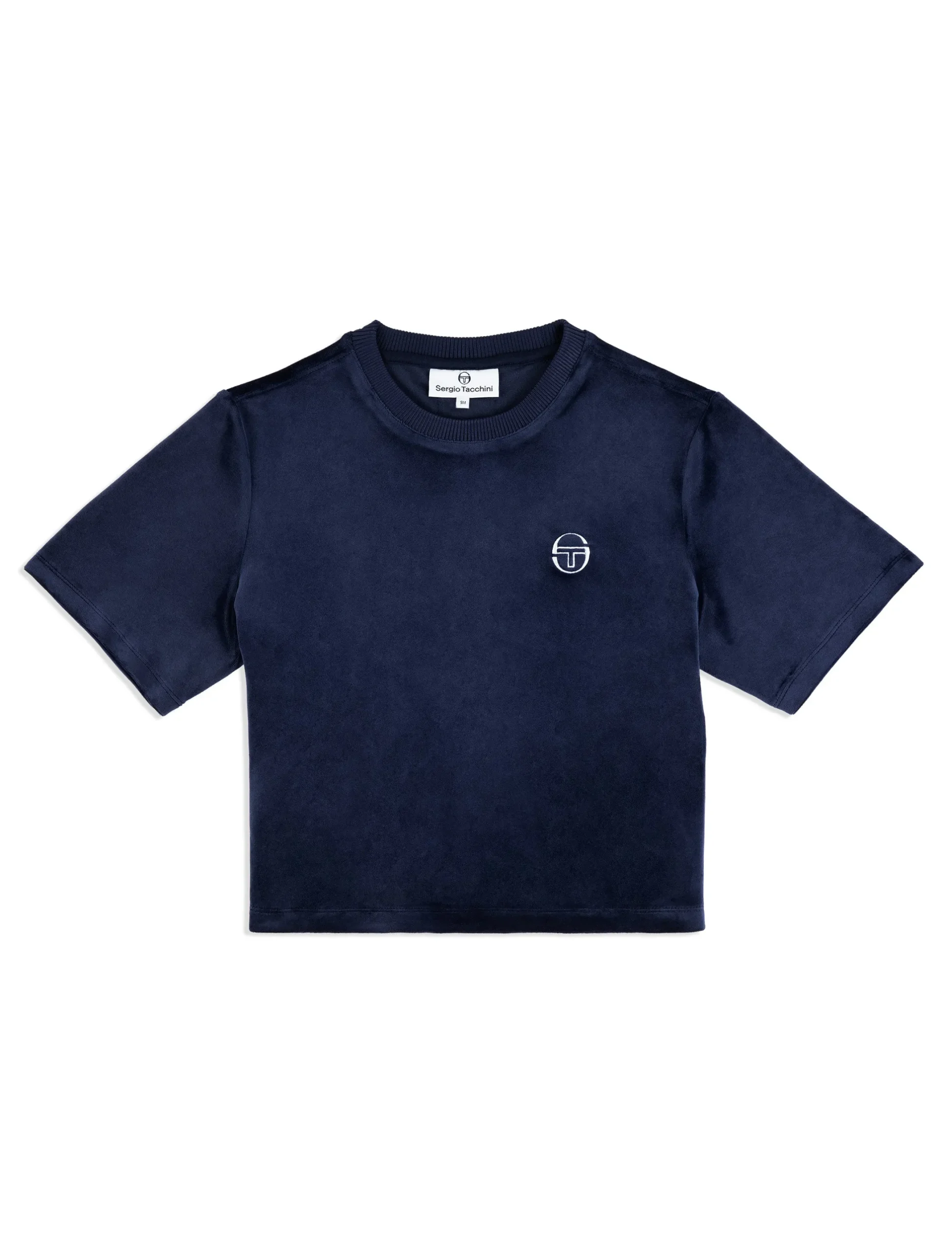 Adele Velour T-Shirt- Maritime Blue