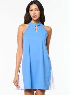 Agata Halter-Neck Dress- Ultramarine