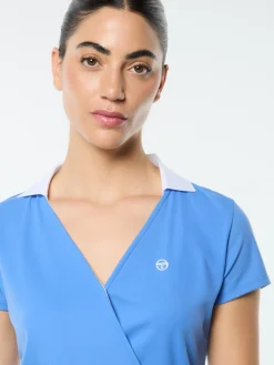 Agata Wrap Polo- Ultramarine