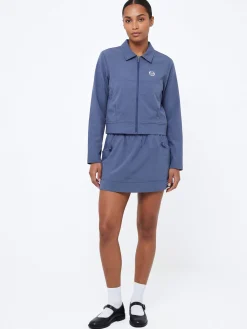 Aria Track Skirt- Blue Indigo