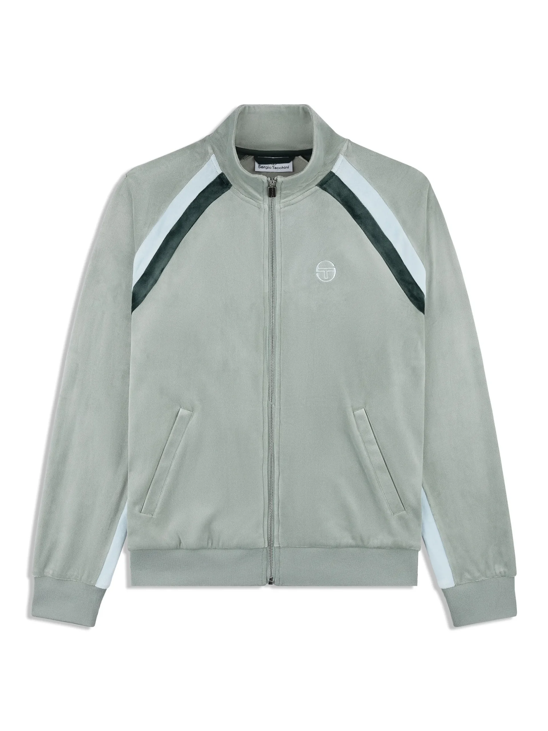 Banda Velour Track Jacket- Slate Gray