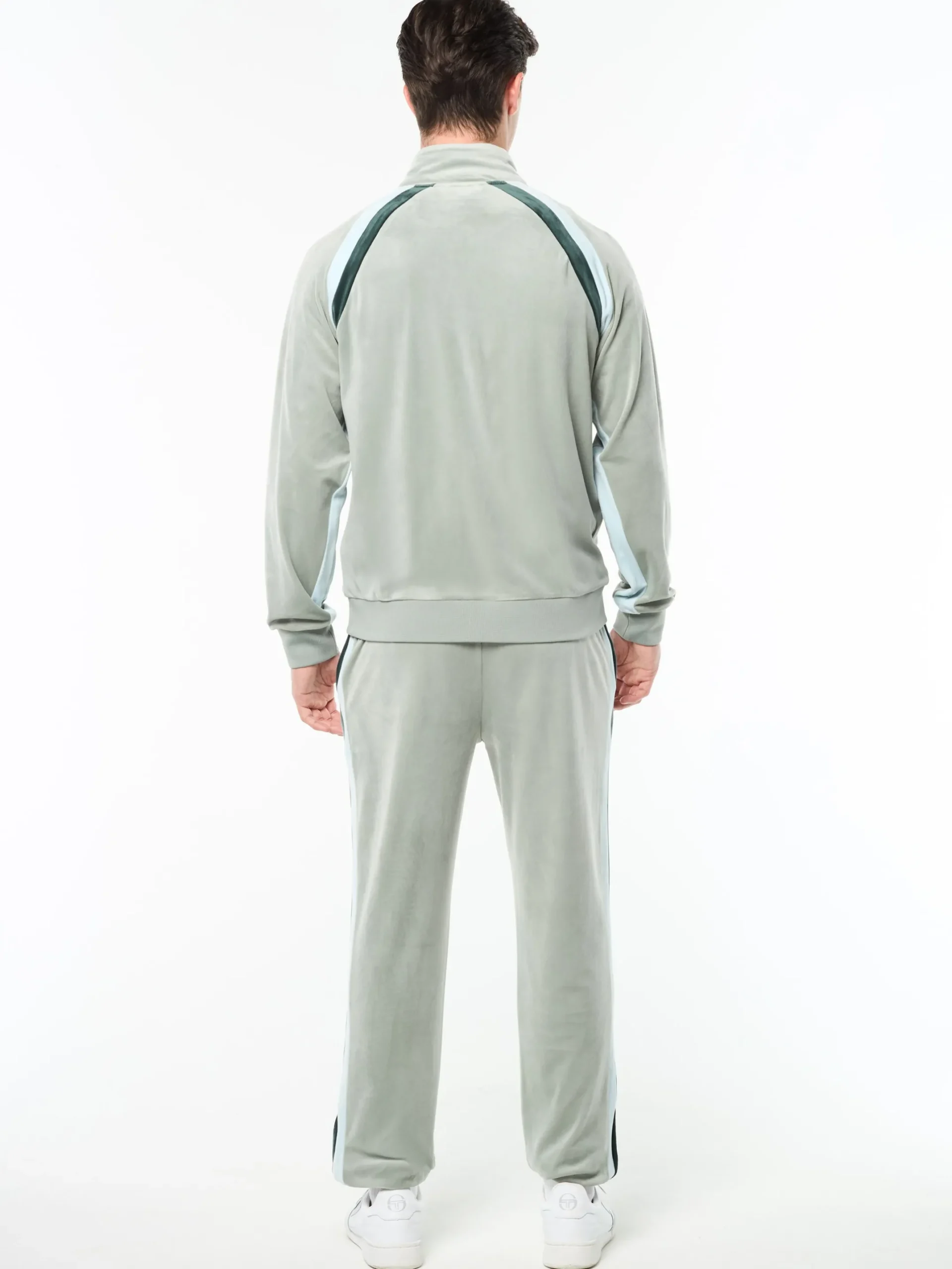 Banda Velour Track Jacket- Slate Gray
