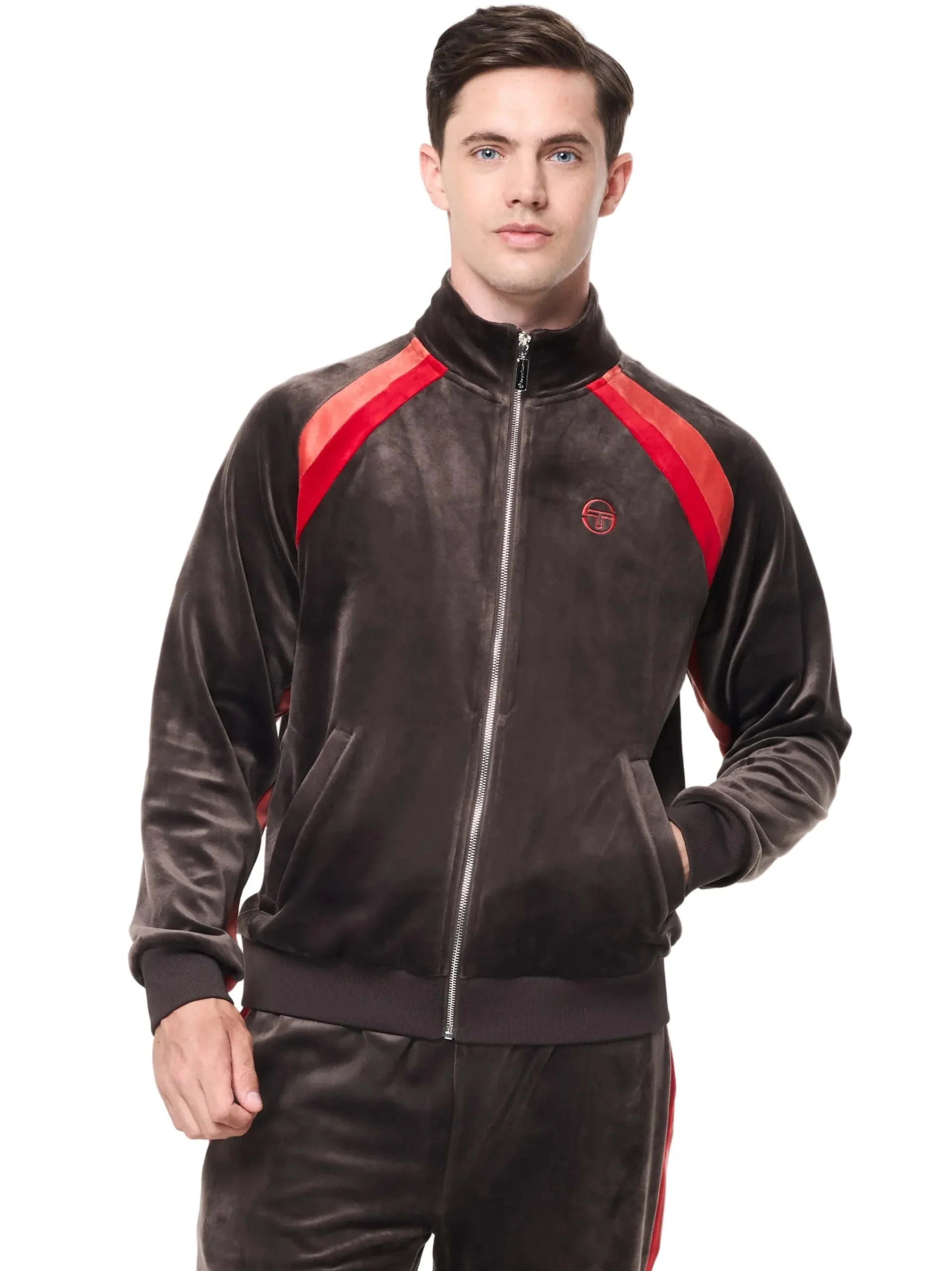 Banda Velour Track Jacket- Mulch