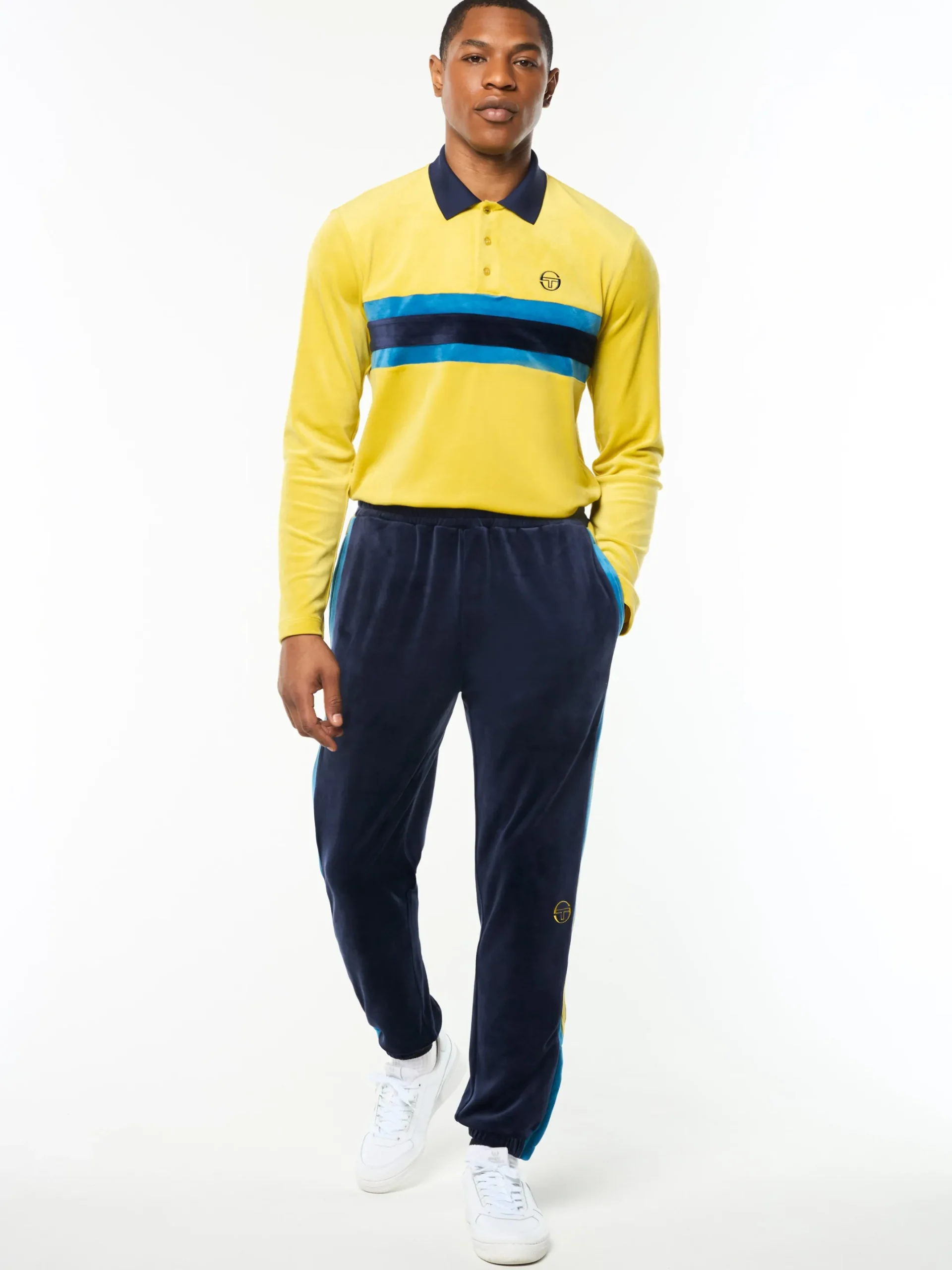 Banda Velour Track Pant- Maritime Blue