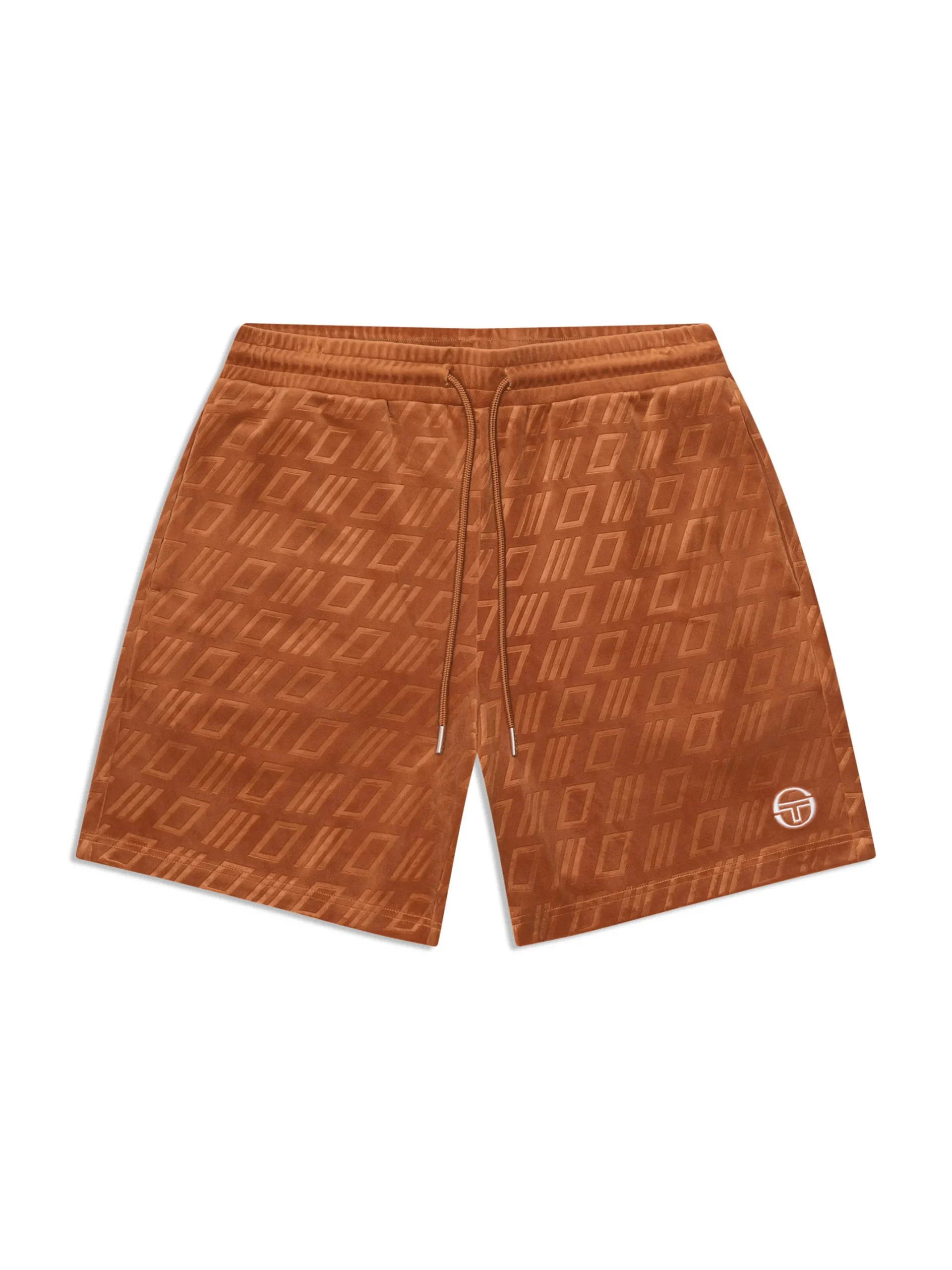 Bandiera Debossed Velour Short-Sugar Almond