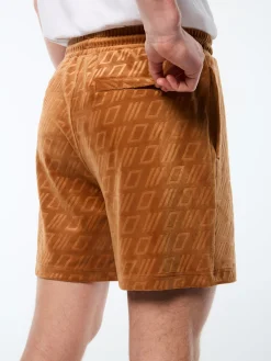 Bandiera Debossed Velour Short-Sugar Almond