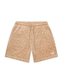 Bandiera Debossed Velour Short-Humus