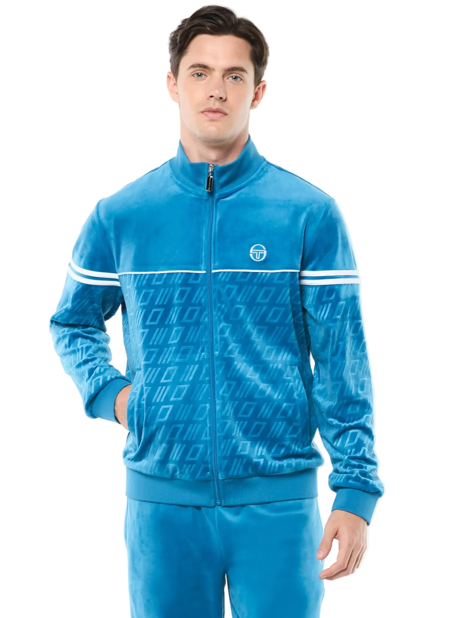Bandiera Track Jacket- Mykonos Blue