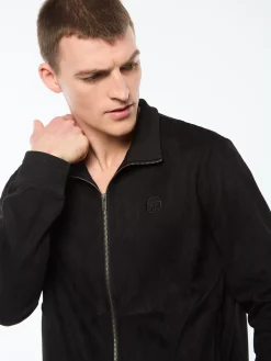 Camoscio Track Jacket- Black Beauty