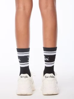 Classico Script Sock-Black Beauty
