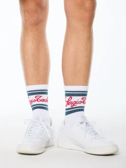 Classico Script Sock-Brilliant White