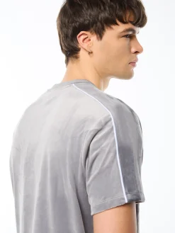 Cresta Velour Pocket T-Shirt-Sleet