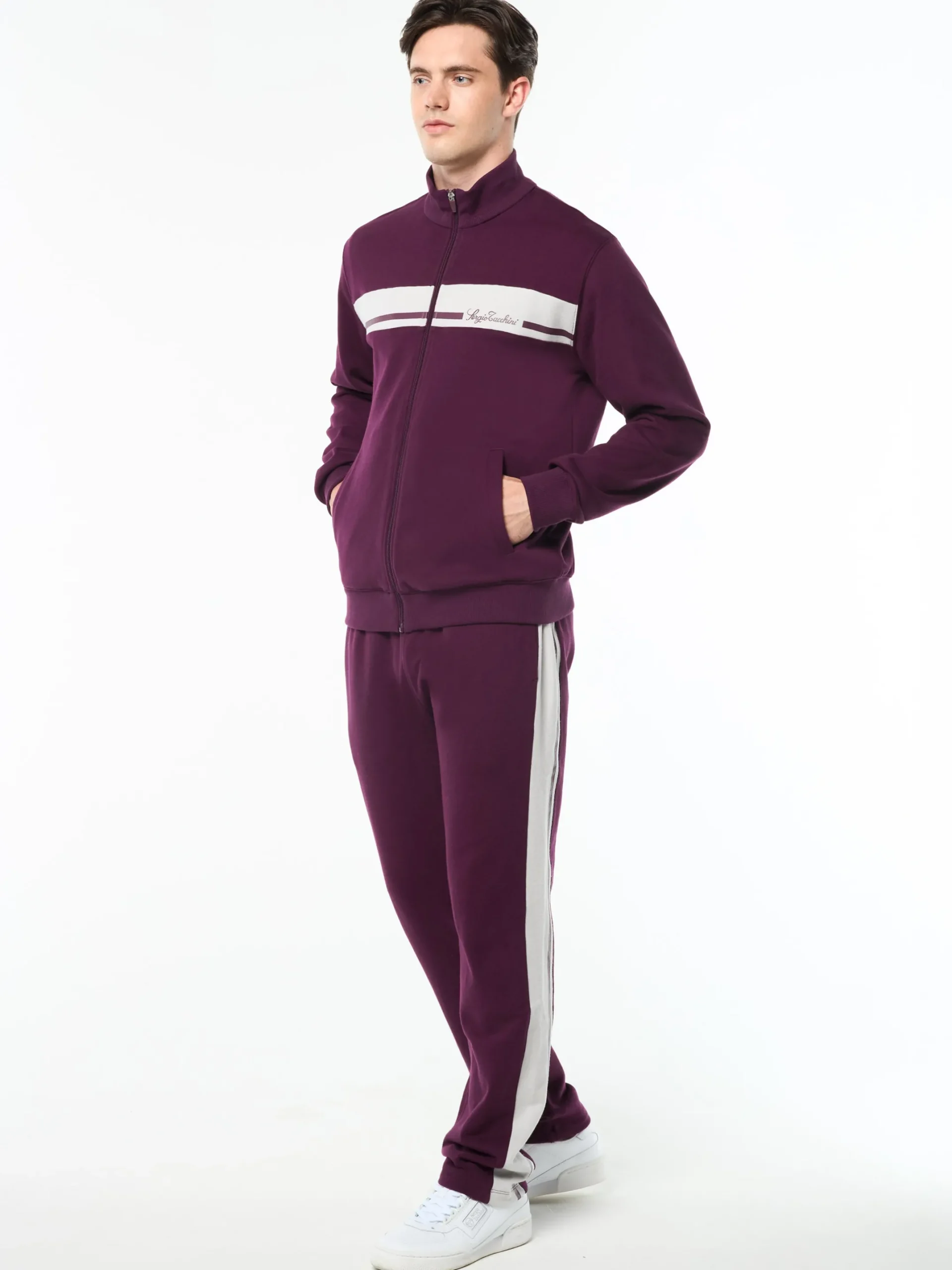 Cursivo Track Jacket- Potent Purple