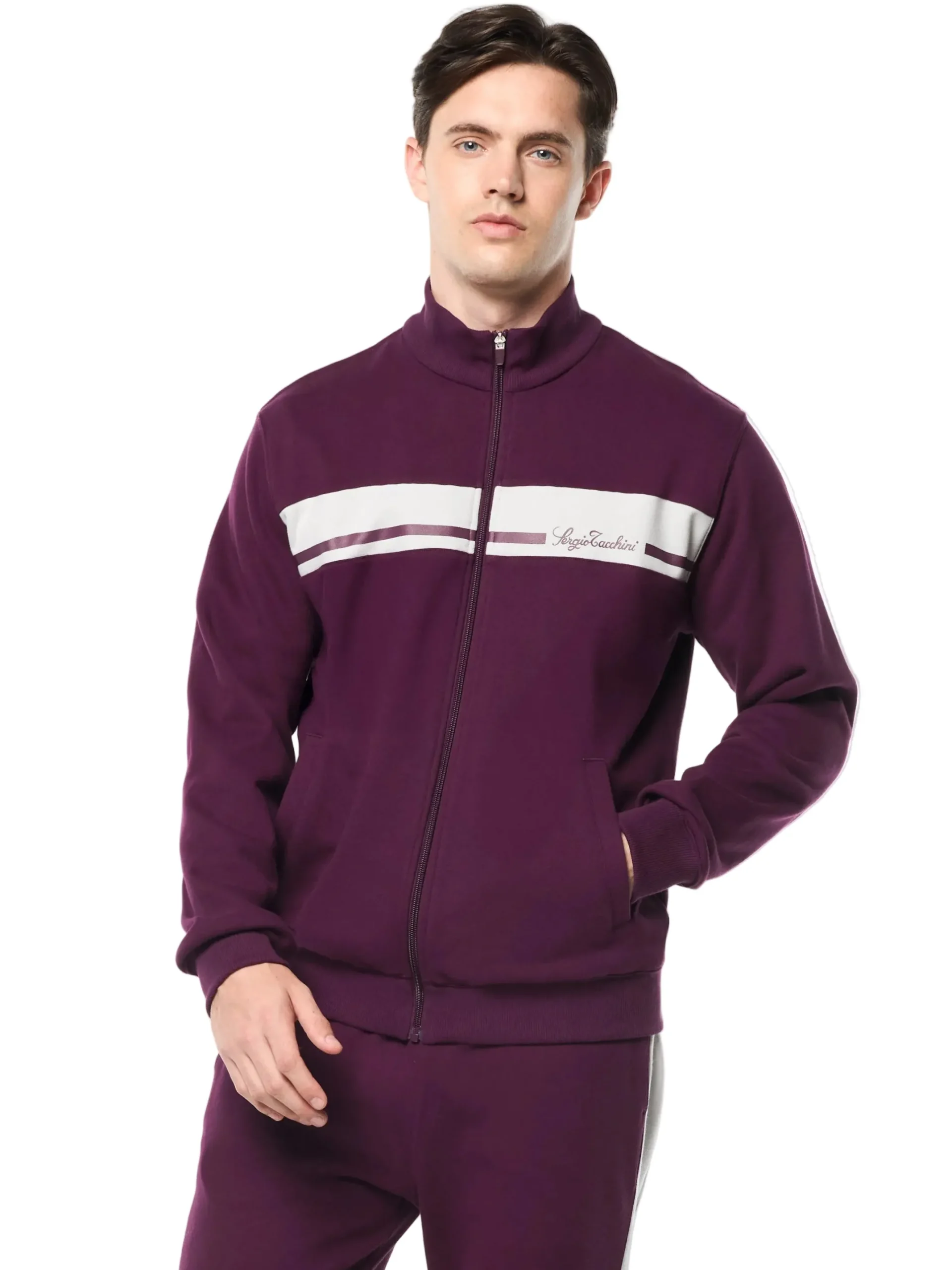 Cursivo Track Jacket- Potent Purple