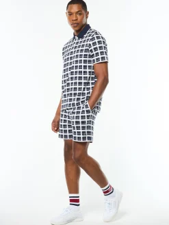 Damarindo Check Polo- Maritime Blue