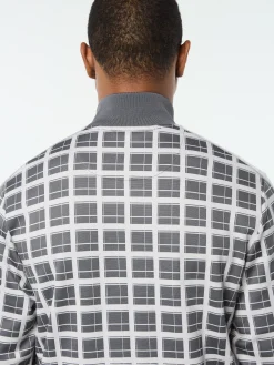 Damarindo Check Track Jacket- Quiet Grey