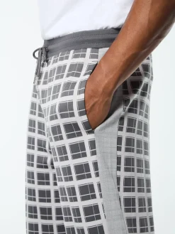 Damarindo Check Track Pant- Quiet Grey