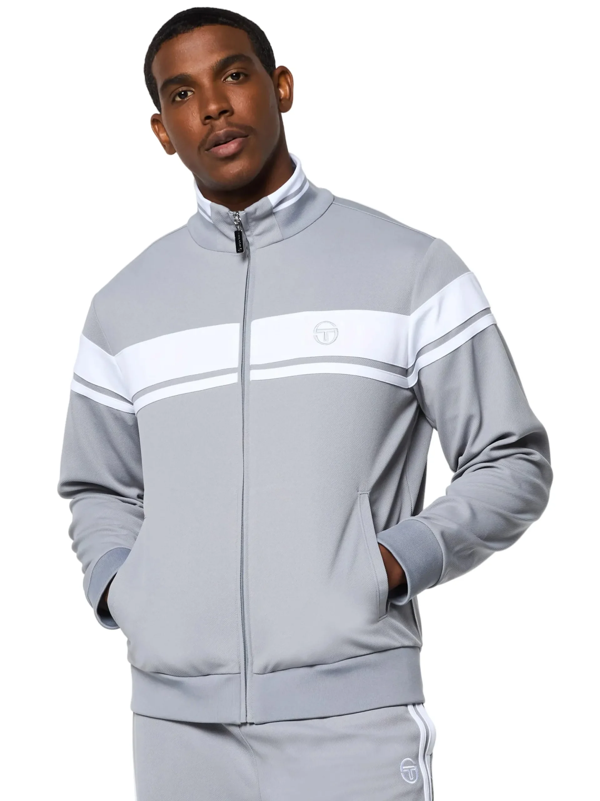 Damarindo Track Jacket Archivio- Sleet/ White