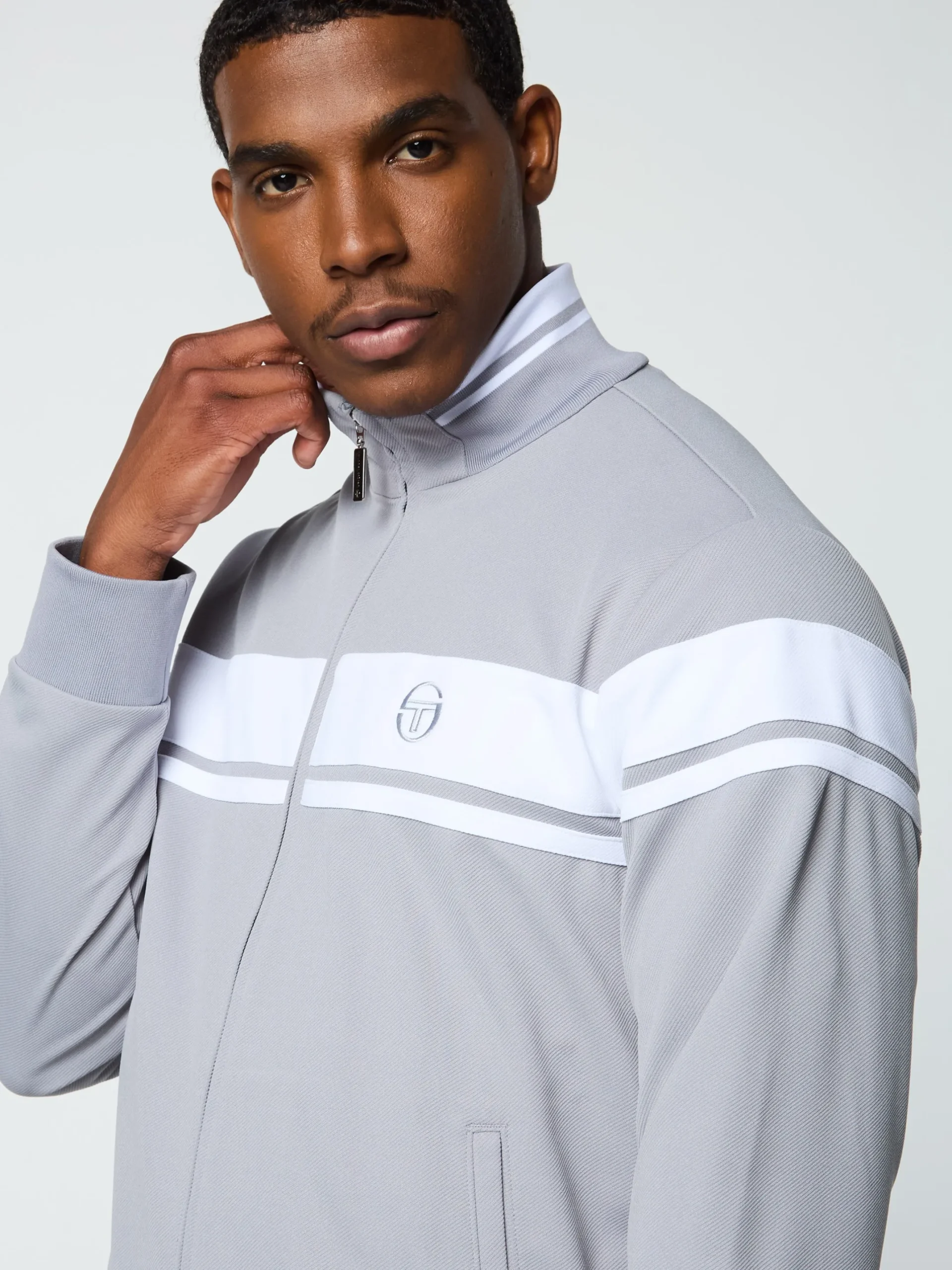 Damarindo Track Jacket Archivio- Sleet/ White