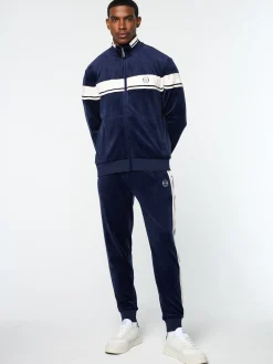 Damarindo Velour Track Jacket- Maritime Blue