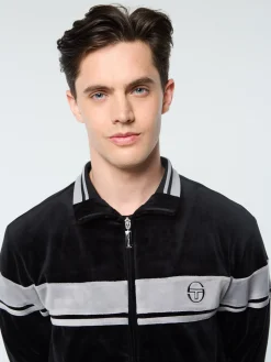 Damarindo Velour Track Jacket- Black Beauty