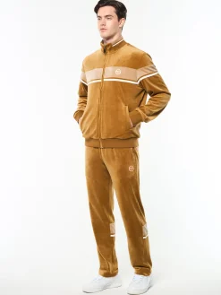 Damarindo Velour Track Jacket- Bronze Brown