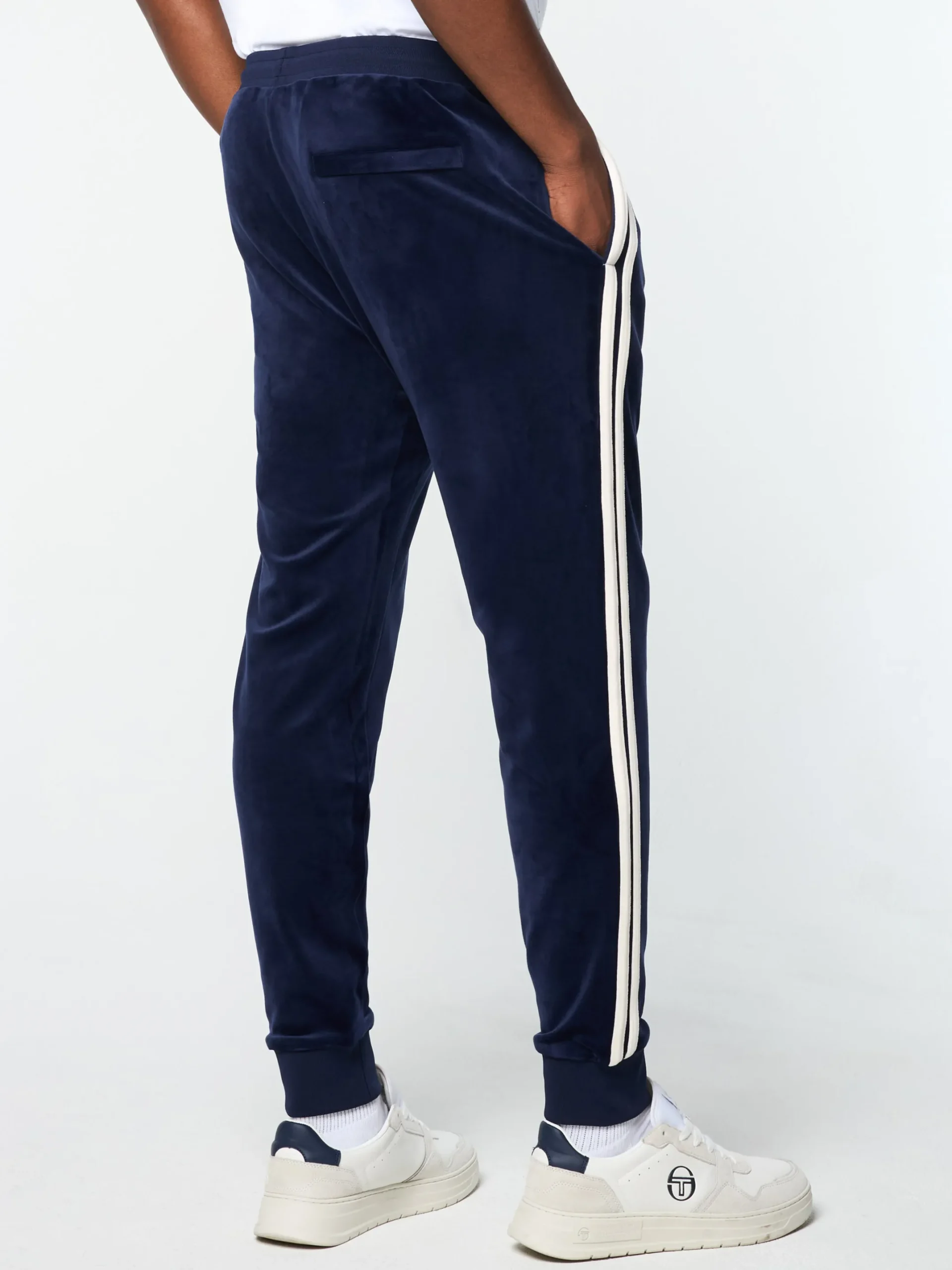 Damarindo Velour Track Pant- Maritime Blue