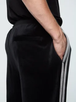 Damarindo Velour Track Pant- Black Beauty