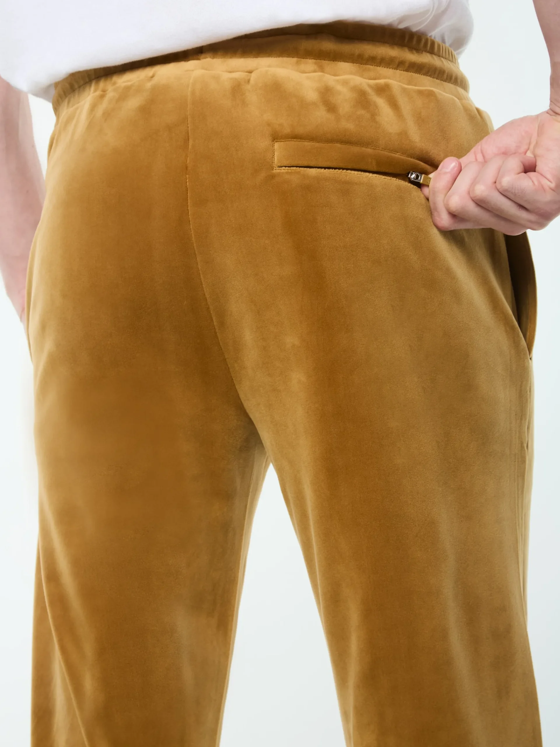 Damarindo Velour Track Pant- Bronze Brown