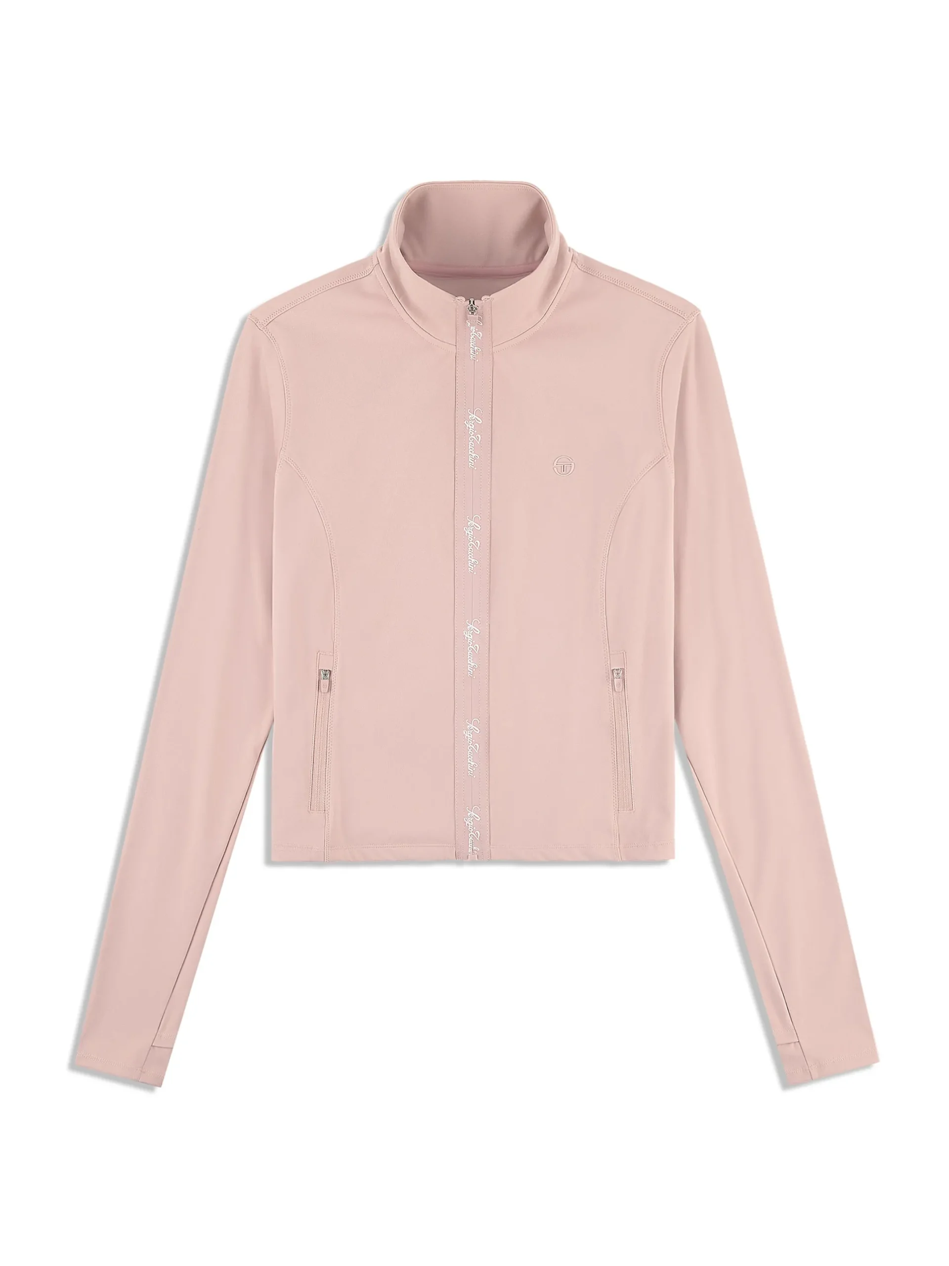 Delfina Contour Track Jacket- Pale Mauve