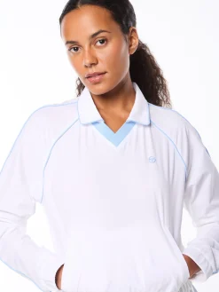 Doni Long Sleeve Polo-Brilliant White