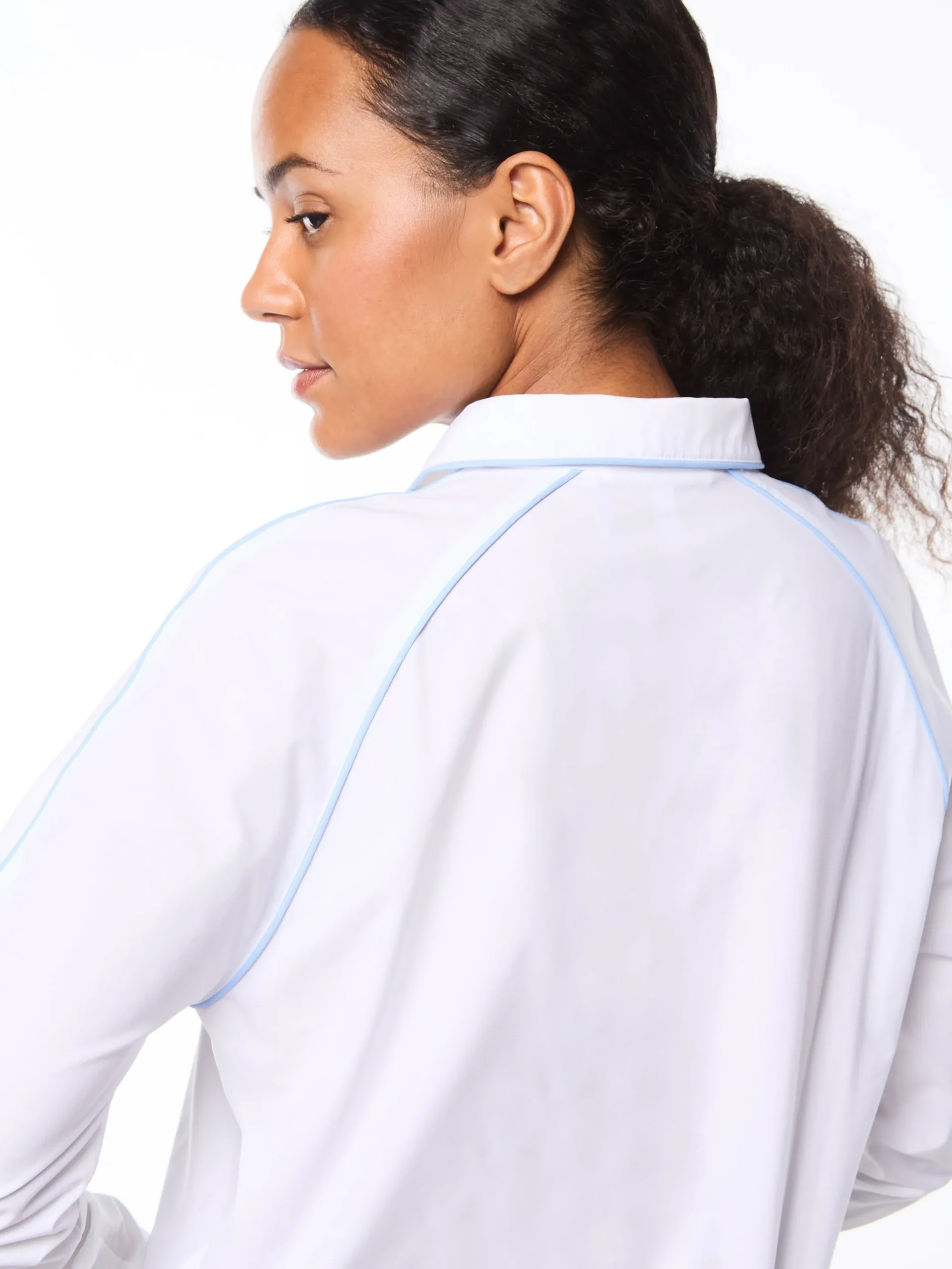 Doni Long Sleeve Polo-Brilliant White
