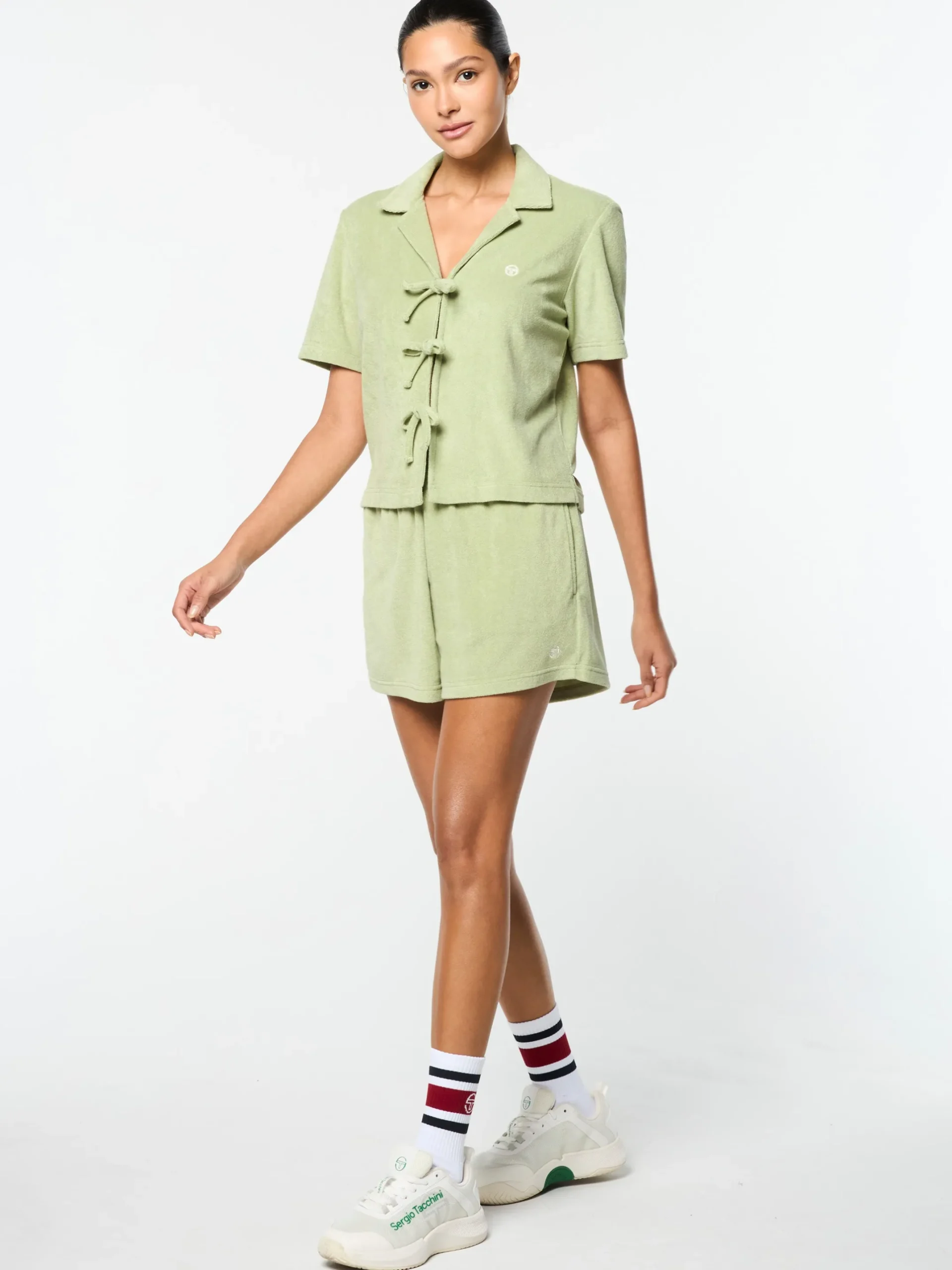 Edda Cropped Shirt- Reseda