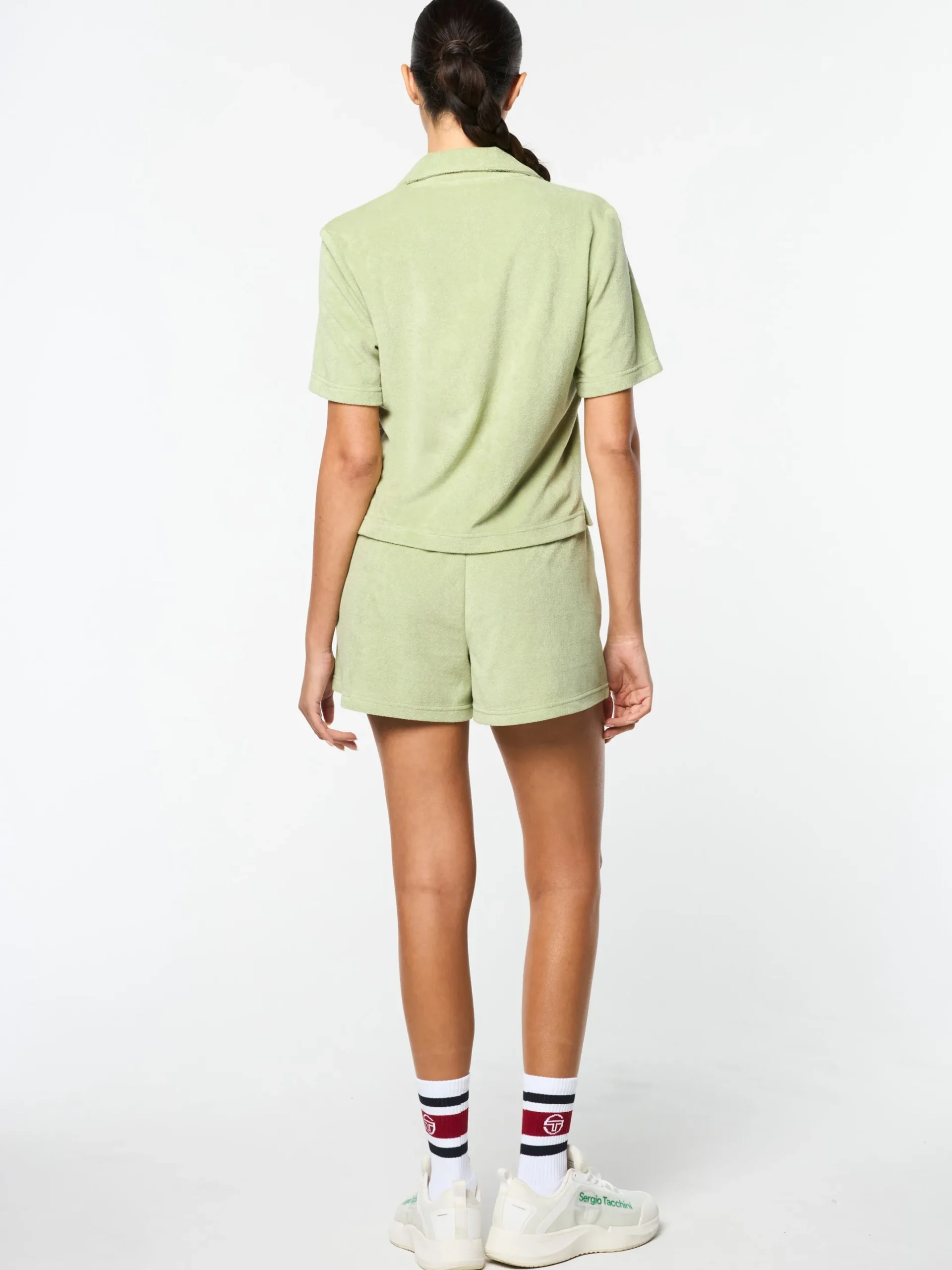 Edda Cropped Shirt- Reseda