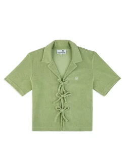 Edda Cropped Shirt- Reseda