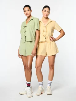 Edda Cropped Shirt- Reseda
