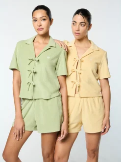 Edda Cropped Shirt- Straw