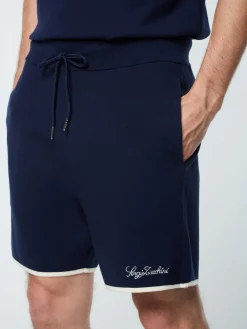 Enzo Knit Shorts- Maritime Blue
