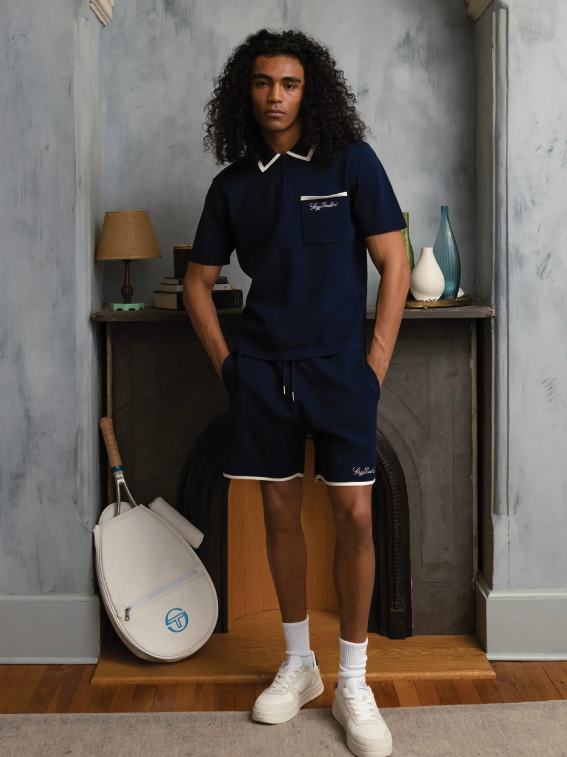 Enzo Knit Shorts- Maritime Blue