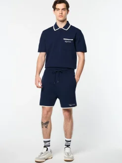 Enzo Knit Shorts- Maritime Blue