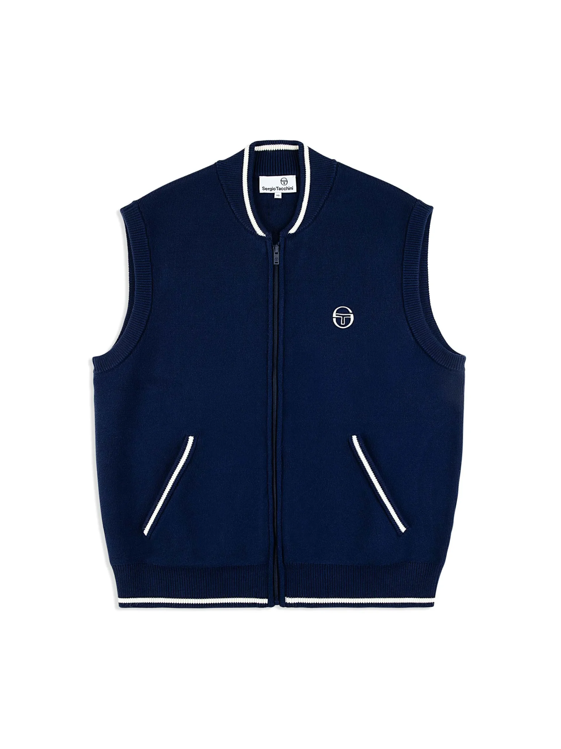 Enzo Knit Vest- Maritime Blue