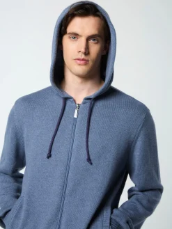 Fausto Knit Hoodie- Faded Denim