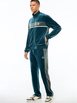 Forato Velour Track Jacket-Mediterranea