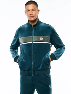 Forato Velour Track Jacket-Mediterranea