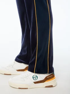 Forato Velour Track Pant-Maritime Blue